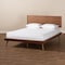Baxton Studio Karine Mid-Century Walnut Brown Finished Wood Full Size Platform Bed 156-9800-9801 - alternate 9